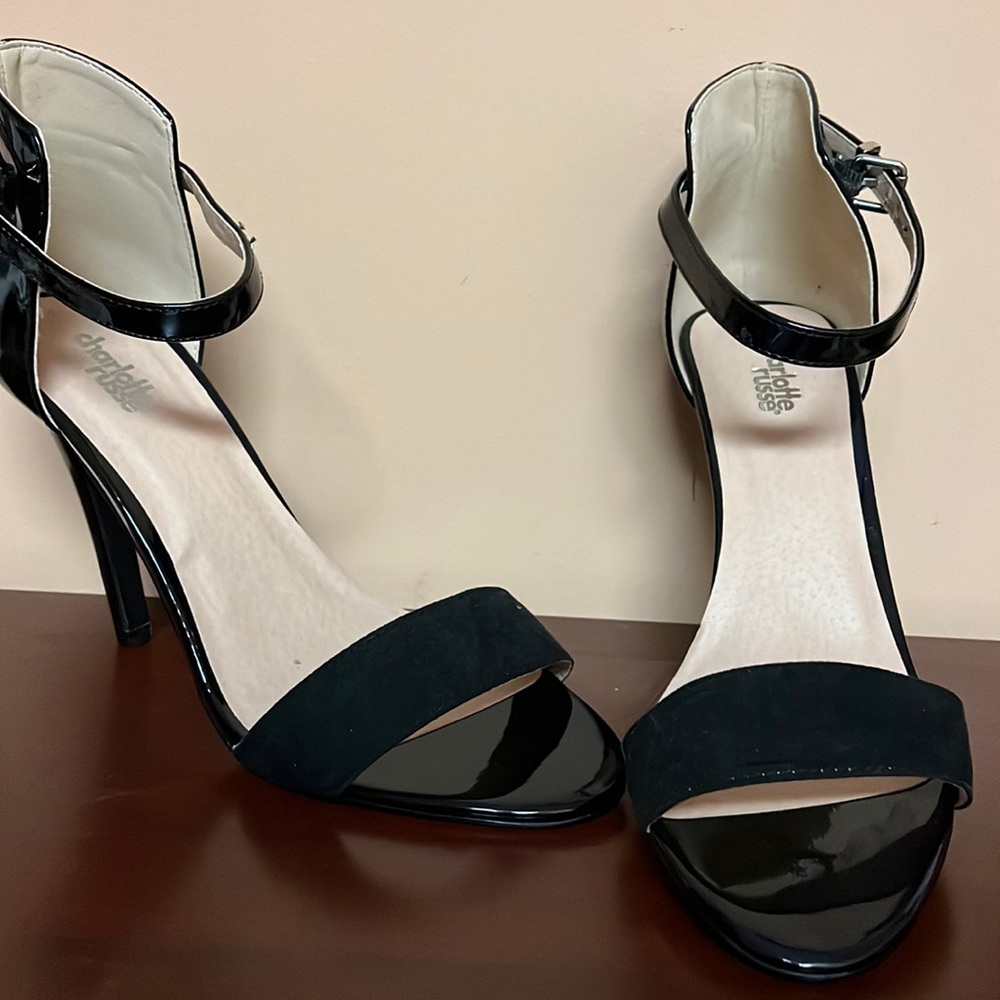 Black Charlotte Russe Ankle Strap Heels Size 9